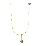 LED pendant lamps - Step into Design CORALLI L white and brass pendant lamp.      - product 4