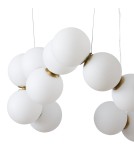 LED pendant lamps - Step into Design CORALLI-80 white and brass 80 cm pendant lamp     - product 3