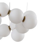 LED pendant lamps - Step into Design CORALLI-80 white and brass 80 cm pendant lamp     - product 4