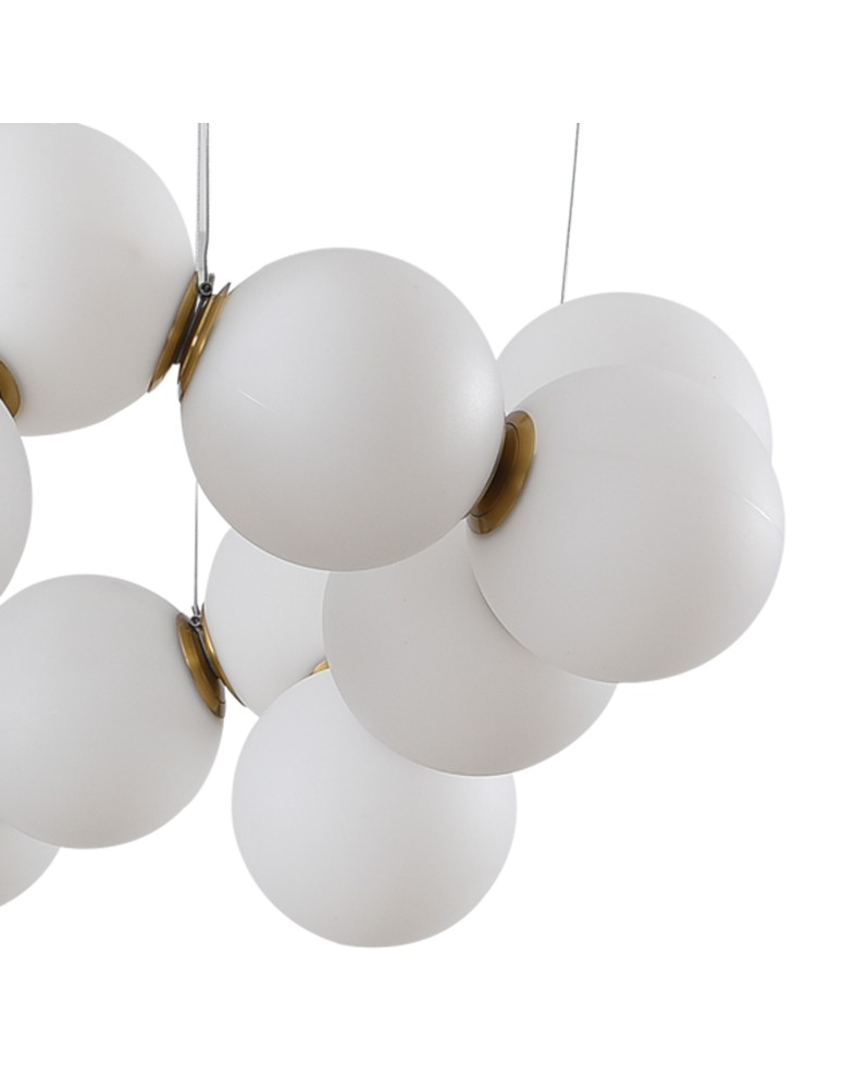 LED pendant lamps - Step into Design CORALLI-80 white and brass 80 cm pendant lamp     - product kolory-swiatla.pl 4