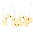 LED pendant lamps - Step into Design CORALLI-80 white and brass 80 cm pendant lamp     - product 5