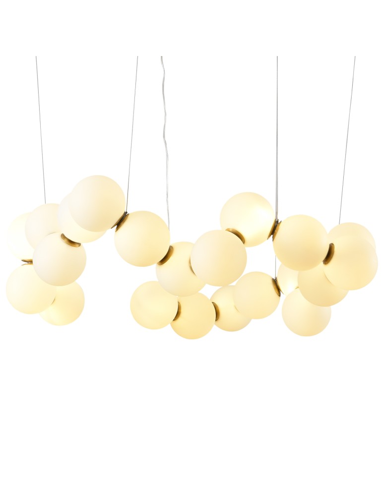 LED pendant lamps - Step into Design CORALLI-80 white and brass 80 cm pendant lamp     - product kolory-swiatla.pl 5