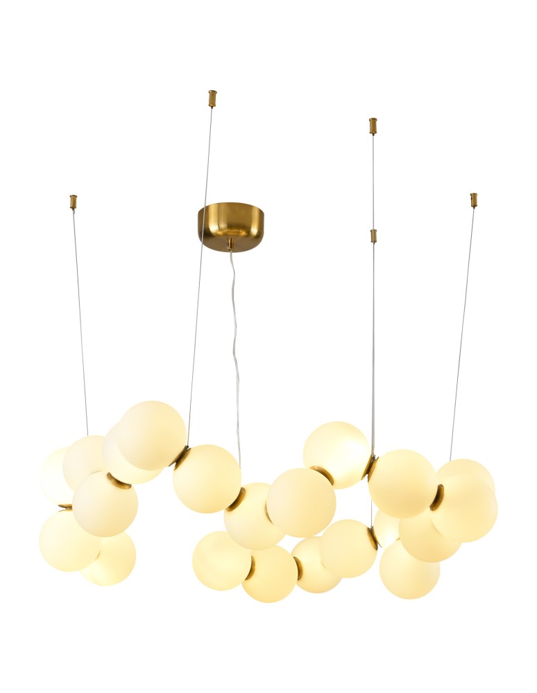 LED pendant lamps - Step into Design CORALLI-80 white and brass 80 cm pendant lamp     - product kolory-swiatla.pl 6