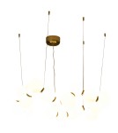 LED pendant lamps - Step into Design CORALLI-80 white and brass 80 cm pendant lamp     - product 8