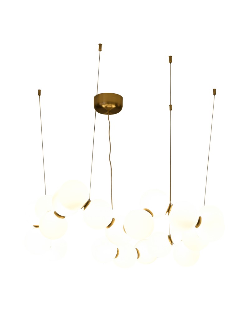 LED pendant lamps - Step into Design CORALLI-80 white and brass 80 cm pendant lamp     - product kolory-swiatla.pl 8