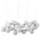 LED pendant lamps - Step into Design CORALLI-100 white and brass 100 cm pendant lamp     - product 1