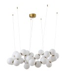 LED pendant lamps - Step into Design CORALLI-100 white and brass 100 cm pendant lamp     - product 2