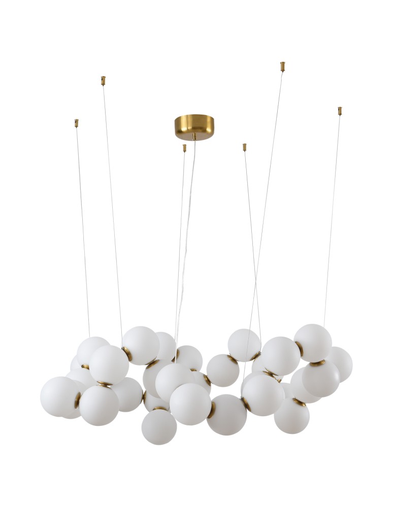 LED pendant lamps - Step into Design CORALLI-100 white and brass 100 cm pendant lamp     - product kolory-swiatla.pl 2