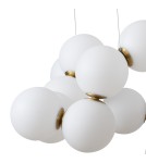 LED pendant lamps - Step into Design CORALLI-100 white and brass 100 cm pendant lamp     - product 3