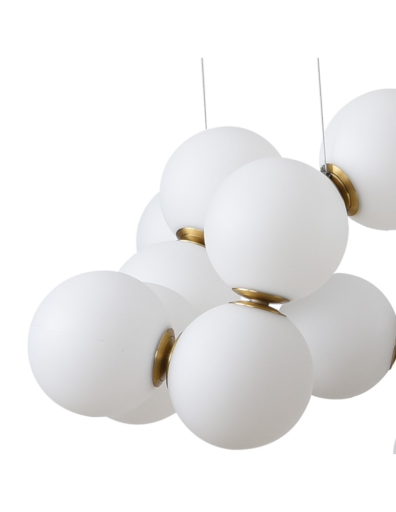 LED pendant lamps - Step into Design CORALLI-100 white and brass 100 cm pendant lamp     - product kolory-swiatla.pl 3