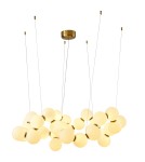 LED pendant lamps - Step into Design CORALLI-100 white and brass 100 cm pendant lamp     - product 4