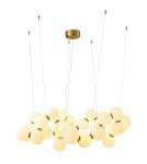 LED pendant lamps - Step into Design CORALLI-100 white and brass 100 cm pendant lamp     - product 5