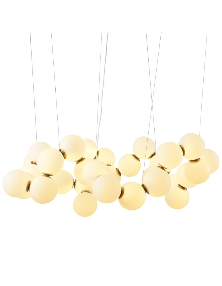 LED pendant lamps - Step into Design CORALLI-100 white and brass 100 cm pendant lamp     - product kolory-swiatla.pl 7