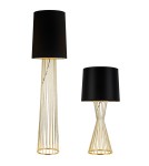 Floor lamps with lampshade - Step into Design Floor lamp FILO-2 black and gold 156 cm   - product 4