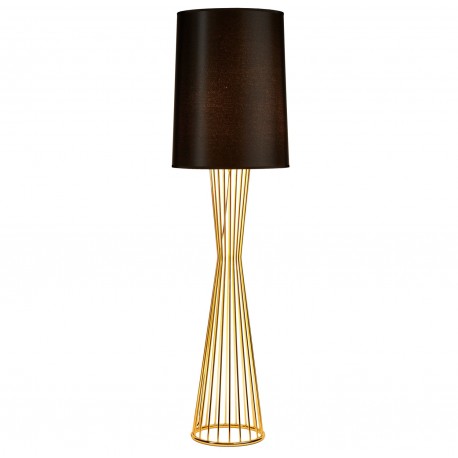 Step into Design Lampa podłogowa FILO-1 czarno - złota 145 cm 