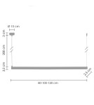 LED pendant lamps - Step into Design BEAM-120 LED pendant lamp titanium 120 cm   - product 2