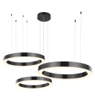 Pendant lamps circles - Step into Design CIRCLE 40+60+80 LED titanium pendant lamp on 1 ceiling light fixture        - product 1