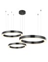 Step into Design CIRCLE 40+60+80 LED titanium pendant lamp on 1 ceiling light fixture       