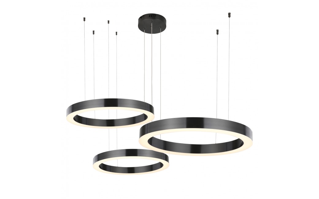 Step into Design Lampa wisząca CIRCLE 40+60+80 LED tytanowa na 1 podsufitce 