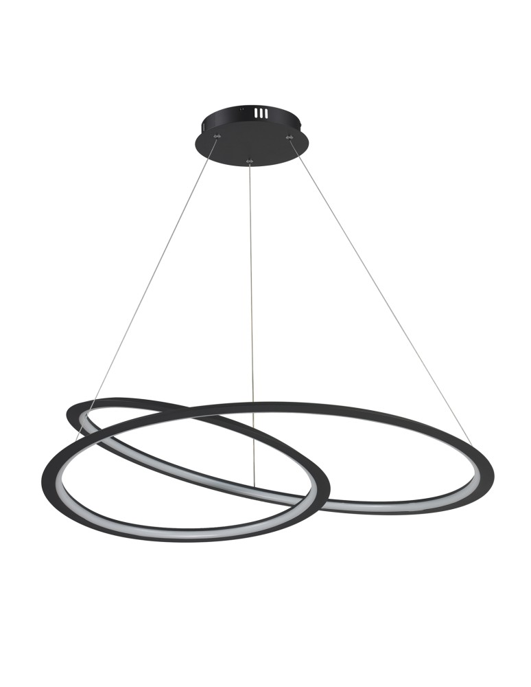 LED pendant lamps - Step into Design SPIRELLO led pendant lamp black 80 cm   - product kolory-swiatla.pl 1