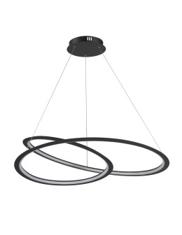 Step into Design Lampa wisząca SPIRELLO ledowa czarna 80 cm