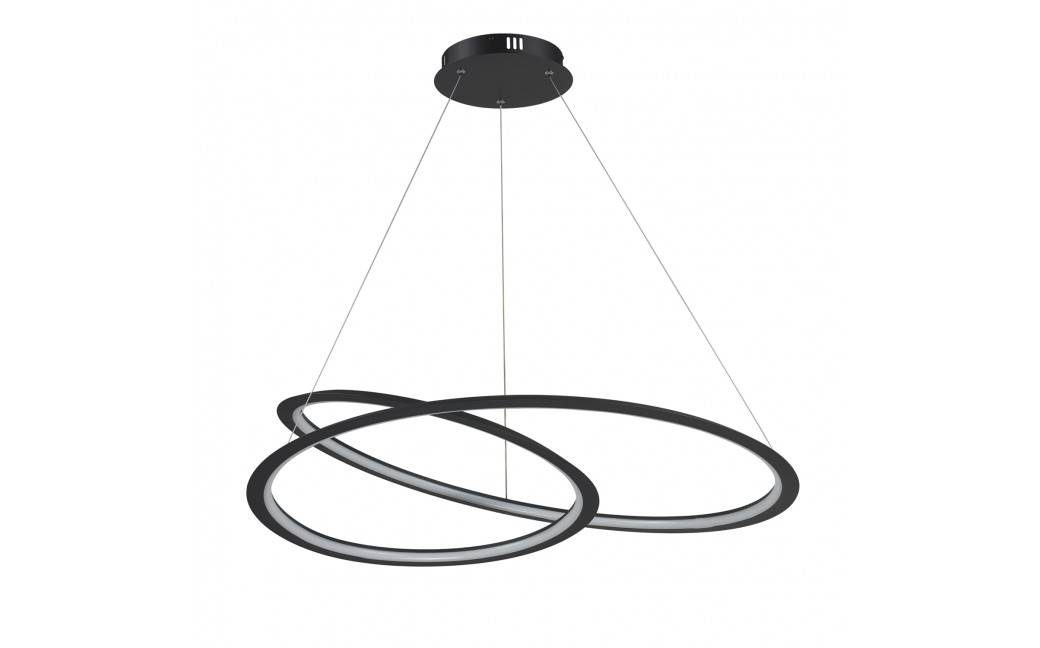 Step into Design Lampa wisząca SPIRELLO ledowa czarna 80 cm 