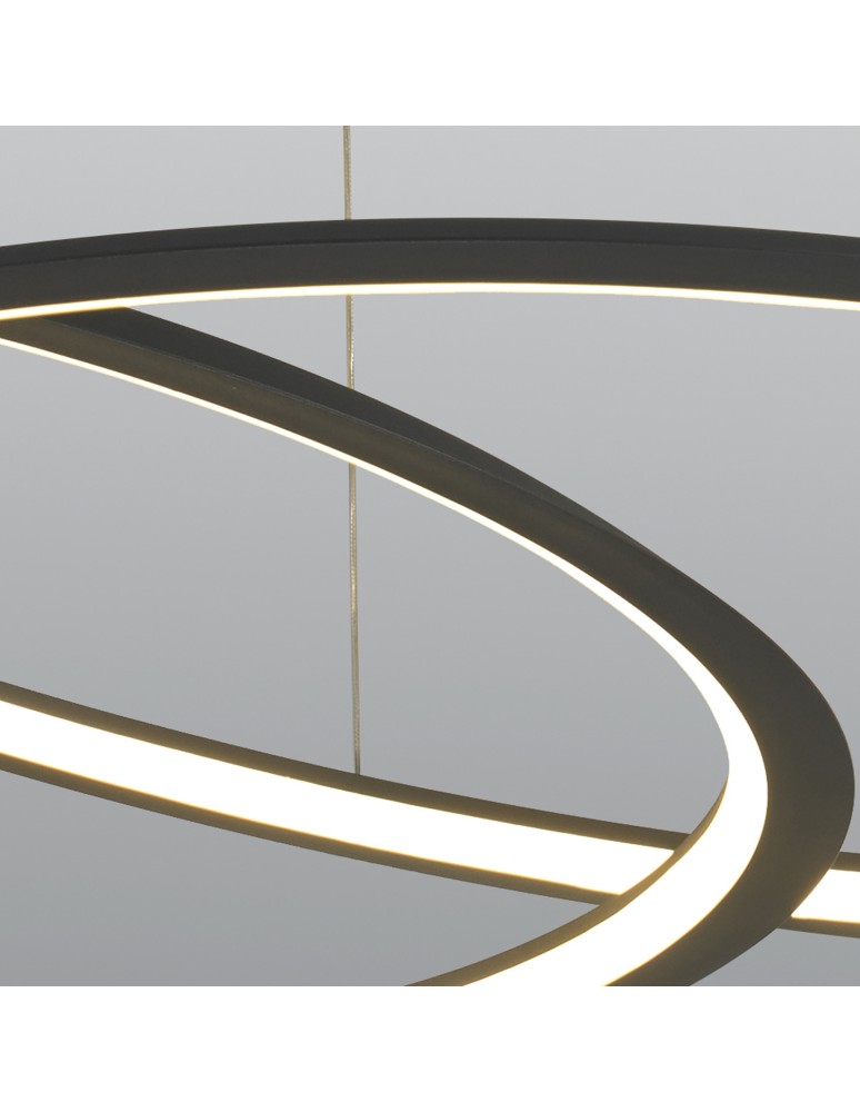 LED pendant lamps - Step into Design SPIRELLO led pendant lamp black 80 cm   - product kolory-swiatla.pl 3