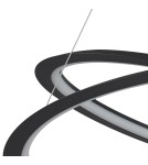 LED pendant lamps - Step into Design SPIRELLO led pendant lamp black 80 cm   - product 4