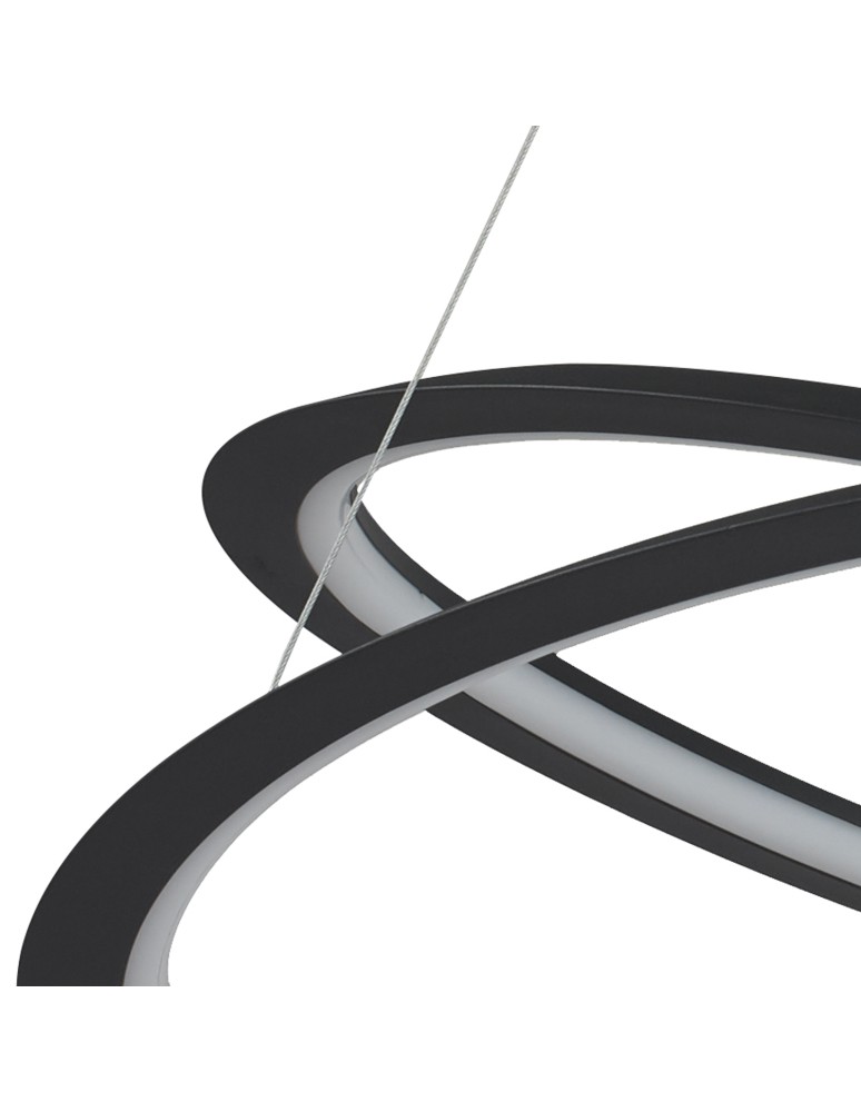 LED pendant lamps - Step into Design SPIRELLO led pendant lamp black 80 cm   - product kolory-swiatla.pl 4