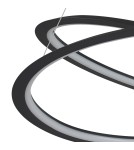 LED pendant lamps - Step into Design SPIRELLO led pendant lamp black 80 cm   - product 7