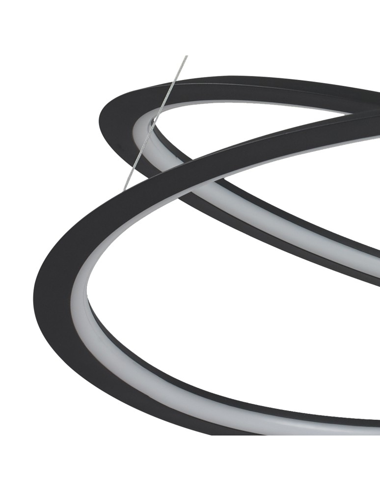 LED pendant lamps - Step into Design SPIRELLO led pendant lamp black 80 cm   - product kolory-swiatla.pl 7