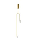 Double pendant lamps - Step into Design LOOP pendant lamp gold 123 cm   - product 1