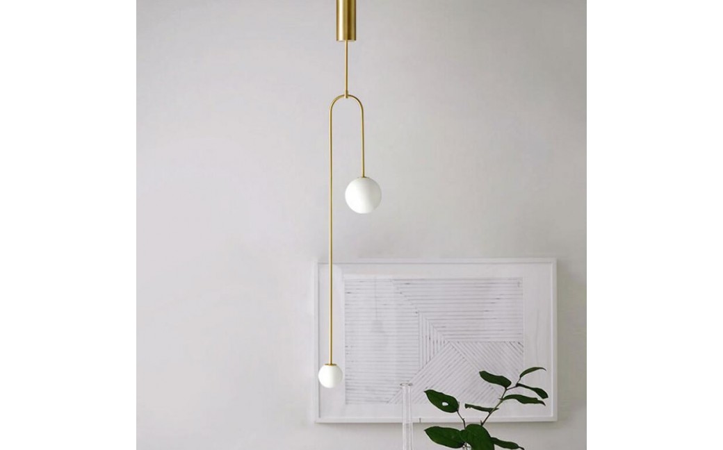 Step into Design Lampa wisząca LOOP złota 123 cm 