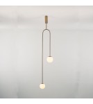 Double pendant lamps - Step into Design LOOP pendant lamp gold 123 cm   - product 6