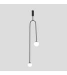 Double pendant lamps - Step into Design LOOP pendant lamp black 123 cm   - product 4