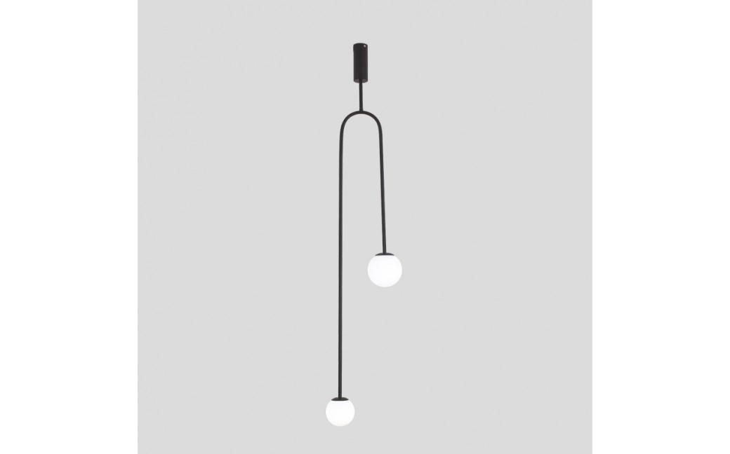 Step into Design Lampa wisząca LOOP czarna 123 cm 