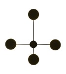 Designer wall lamps - Step into Design CLEX wall lamp - 4 LED black 75 cm   - product 1