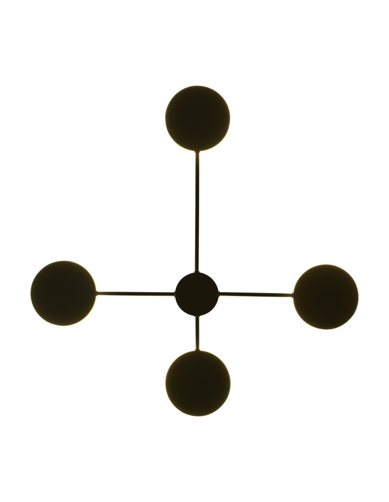 Designer wall lamps - Step into Design CLEX wall lamp - 4 LED black 75 cm   - product kolory-swiatla.pl 1