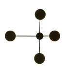 Designer wall lamps - Step into Design CLEX wall lamp - 4 LED black 75 cm   - product 3