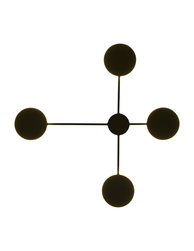Designer wall lamps - Step into Design CLEX wall lamp - 4 LED black 75 cm   - product kolory-swiatla.pl 3
