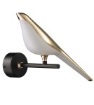 Designer wall lamps - Step into Design TIT LED wall lamp gold-black 21 cm.    - product 1