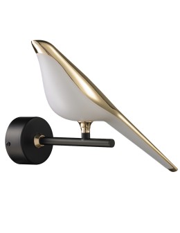 Step into Design TIT LED wall lamp gold-black 21 cm.