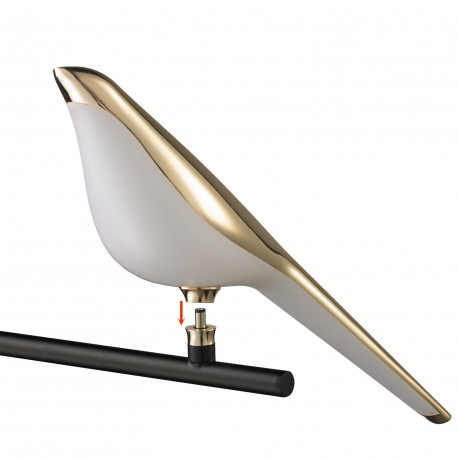 Step into Design Lampa ścienna TIT LED złoto-czarna 21 cm 