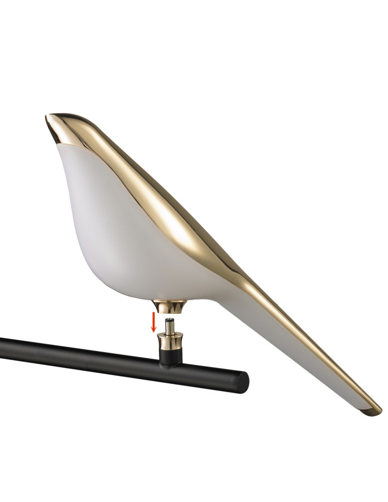 Designer wall lamps - Step into Design TIT LED wall lamp gold-black 21 cm.    - product kolory-swiatla.pl 3