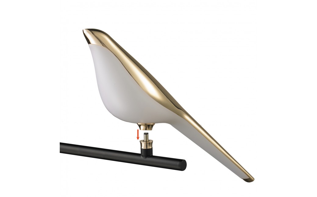 Step into Design Lampa ścienna TIT LED złoto-czarna 21 cm 