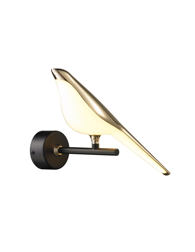 Designer wall lamps - Step into Design TIT LED wall lamp gold-black 21 cm.    - product kolory-swiatla.pl 5