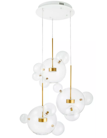 Step into Design Lampa wisząca BUBBLES -14 ROUND / BUBBLES -14 OKRĄGŁA LED transparentno - złota 3000K - produkt 2