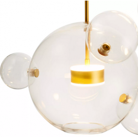 Step into Design Lampa wisząca BUBBLES -14 ROUND / BUBBLES -14 OKRĄGŁA LED transparentno - złota 3000K 