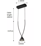 LED pendant lamps - Step into Design MIA LED pendant lamp black 15.5 cm   - product 4