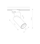Lamps for 1 phase busbars - Nowodvorski PROFILE INDIA Customizable System PROFILE Luminaire Max wattage 15W GU10 White 7656 - product 2